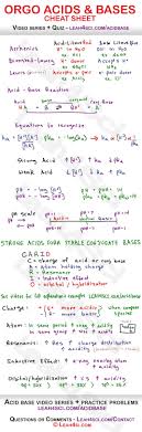 Acids And Bases In Organic Chemistry Arrhenius Bronsted Lowry And Lewis Acids And Bases Teaching Chemistry Chemistry Education Organic Chemistry Cheat Sheet