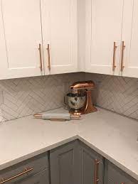 Copper Kitchen Two Tone Cabinets Two Tone Kitchen Rose Gold Kitchen Copp Cabinets Copp Copper Rose Gold Kitchen Kitchen Renovation Copper Kitchen