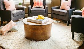 Solid wood coffee table large coffee tables industrial living rustic industrial coffee table features: Coffee Table On Round Rug