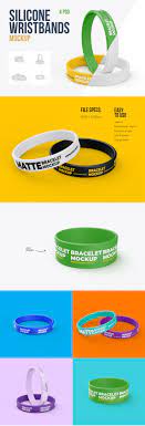 Download Silicone Wristbands Mockup 4 Psd In Apparel Mockups On Yellow Images Creative Store