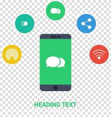 Smartphone Flat Design Icon Smartphone Chart Transparent