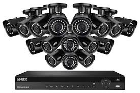 About lorex nvr security system. Ip Security Camera System With 16 Channel Nvr And 16 Weatherproof 2k 5mp Cameras With Color Night Vision Lorex