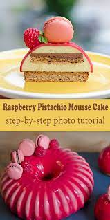 Raspberry Pistachio Entremet Multi Layer Mousse Cake Recipe Mousse Cake Recipe Desserts Dessert Recipes