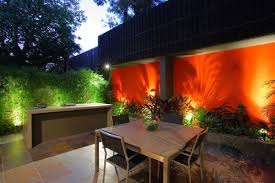 A Bold Feature Colour For Birchgrove Courtyard Design Sustainable Architecture With Warmth Texture Courtyard Design Courtyard Gardens Design Outdoor Rooms