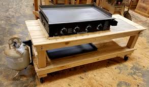 Griddle Table Wood By Dana Grill Table Outdoor Kitchen Outdoor Bbq Kitchen