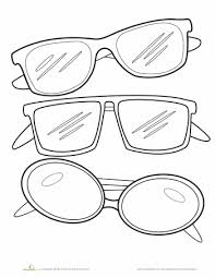 Sunglasses coloring page from clothes and shoes category. Sunglasses Worksheet Education Com Summer Coloring Pages Coloring Pages Coloring Worksheets For Kindergarten