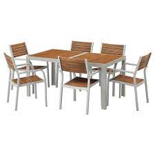 sjalland table 6 armchairs outdoor light brown gray ikea wooden furniture dining tops floor standing bathroom cupboard