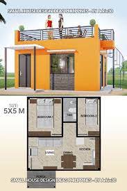Small House Design With Roof Deck Small House Layout House Construction Plan Little House Plans