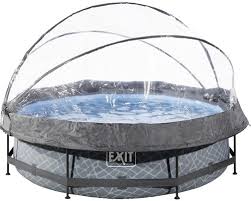 Aufstellpool Exit Framepool O 300 Cm Inkl Abdeckung Grau Bei Hornbach Kaufen