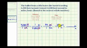 Ex Convert Feet Per Second To Miles Per Hour