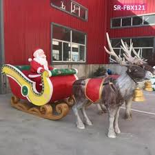 See more ideas about reindeer outdoor decorations, santa and reindeer, outdoor christmas. 1 8m Giant Life Size Outdoor Large Fiberglass Christmas Santa Sled With Reindeer Decoration Buy Large Santa Sled Christmas Santa Sled Large Outdoor Christmas Decoration Product On Alibaba Com