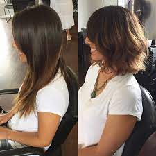 Extreme haircuts long to short bob professional haircuts. Bob Haircut Before After Long To Short Hair Long Hair Styles Thick Hair Styles