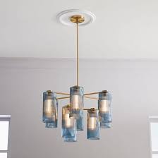 Dining Room Fixture Option Glass Cylinder 9 Light Chandelier Chandelier Lighting Chandelier Lighting Sale