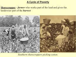 Landowners provided land, tools, seed, and work animals. Sharecropping And Jim Crow Laws
