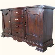 Visalia Rustic Solid Wood Handcrafted 4 Drawer Large Sideboard Cabinet Large Sideboard Cabinet Sideboard Storage Dining Room Sideboard