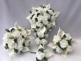 Order calla lilies for your event directly from grower! Artificial Wedding Flowers Package Calla Lillies Roses 2 Colours