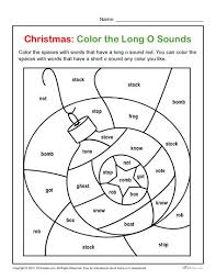 Multiple choice each picture has three words that describe it. Color The Long O Printable Christmas Letter Sounds Activity
