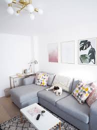 Living Room Tour Pink Grey Gold Decor Bang On Style You just need foam (in desired thickness, cut to size) and polyester. living room tour pink grey gold