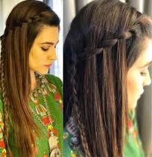 When we discuss hairstyles with bangs for long hair, cool bangs are the best choice. Hairstyles On Sarees For Party Medium Long Short Hair Style For Saree