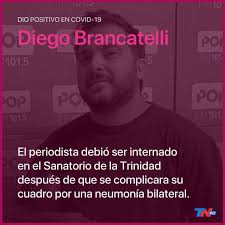 Diego brancatelli fue internado este lunes en el sanatorio de la trinidad de palermo por una complicación en su cuadro de coronavirus. Ja0l93vgigw8m