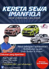 No 34 a jalan dahlia 6/2, impian avenue, nilai impian, 71800 nilai, negeri sembilan, מלזיה. Kereta Sewa Nilai Perkhidmatan Kereta Sewa Untuk Pelajar Usim