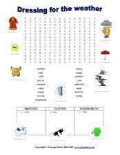 Dressing For The Weather Lesson Plan Weather Worksheets Weather Vocabulary Weather Lessons
