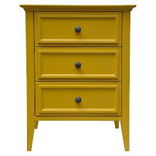 Free shipping for many products! Threshold Three Drawer Painted Table Yellow Yellow Bedside Tables Yellow Table Painted Table
