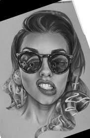 Black And White Womans Face Tattoo Design Image Result For Woman Face Drawing Tattoo Woman Face Girl Tattoos Girl Face