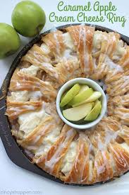 Caramel Apple Cream Cheese Crescent Ring Recipe Apple Cream Cheese Tasty Dishes Food