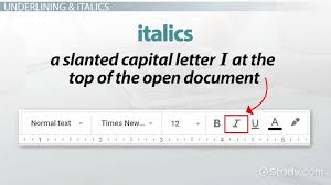 Do You Underline Or Italicize Book Titles Video Lesson Transcript Study Com