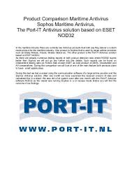 Product Comparison Maritime Antivirus Sophos Maritime Port