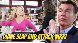 The Young And The Restless Spoilers Diane gets jealous slaps and attacks  Nikki Jack knocks her down
