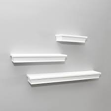 Salt 3 Piece Gallery Wood Shelf Set In White White Wood Shelves Nursery Wall Shelf White Wall Shelves