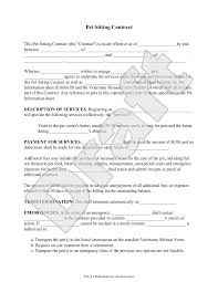 This agreement is with any changes, a new agreement will be presented before any new services are rendered. Free Pet Sitting Contract Free To Print Save Download