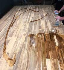 Butcher block surfaces and cutting boards are both wood and their needs are the same. Custom Diy Butcher Block Island Top House By The Bay Design