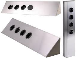 Design Edelstahl Steckdose Mehrfachsteckdose Verteiler Leiste Steckdosenleiste Ebay