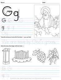 Catholic Alphabet Letter G Worksheet Preschool Kindergarten Thecatholickid Com Preschool Letters Letter G Worksheets Letter Worksheets For Preschool