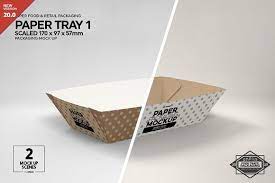 Download Paper Tray 170x97x57mm Mockup By Incdesign On Creativemarket In 2020 Paper Tray Packaging Mockup Branding Mockups