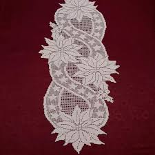 Crochet White Christmas Napkin Original Table Runner Handcrochet Tablecloth To The Cent In 2020 Christmas Crochet Christmas Table Cloth Crochet Table Runner Pattern
