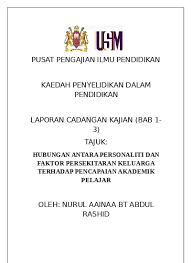 Seterusnya, orientasi luaran (extrinsic orientations) yang berlaku kerana inginkan ganjaran seperti mendapat ijazah, pekerjaan, hadiah dan sebagainya. Top Pdf Hubungan Antara Personaliti Dan Faktor P 123dok Com