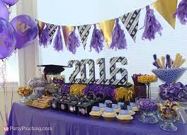 Purple graduation supplies, including party supplies, party decorations and candy! Graduation Cupcakes In Wine Glasses Best Graduation Cupcake 2021 Recipe Graduation Party Centerpieces Graduation Party Decor Graduation Party Desserts