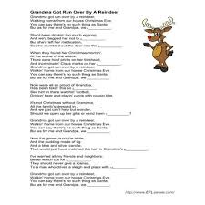 Grandma Got Run Over By A Reindeer Funny Christmas Songs Christmas Humor Rhyming Words