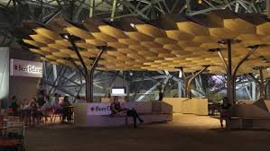 Federation Square Architectural Addition Gives The Public Shelter Canopy Clouds Architecture
