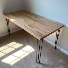 I used butcher block conditioner on both sides of the butcher block. Guide To A Diy Butcher Block Desk In Minutes Hardwood Reflections