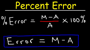 Divide the error value which is computed by the exact value or the theoretical value which will then result in a decimal number. Percent Error Made Easy Youtube
