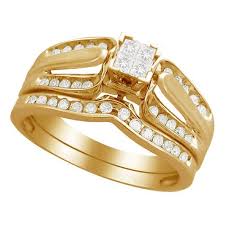 Forever Bride 1 3 Carat Diamond And 10k Yellow Gold Bridal Set 298 Available At W Walmart Wedding Rings White Gold Engagement Rings Womens Wedding Ring Sets