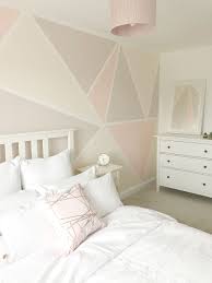 Diy Geometric Feature Wall Lottie Does Feature Wall Bedroom Bedroom Wall Designs Bedroom Wall Paint