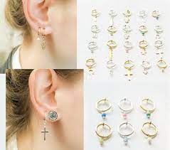 Clip on and magnetic earrings. Clip On Earrings Ear Cuff Moonli Designs