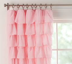 Tiered Ruffle Sheer Pottery Barn Kids Girl Room Pink Ruffle Curtains Pottery Barn Kids