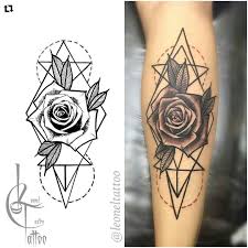Avenida Principal De Las Mercedes Hand Tattoos Sleeve Tattoos Geometric Rose Tattoo